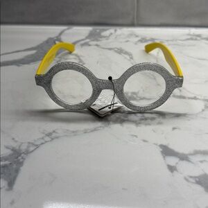 Silver and yellow Minions sparkly glasses small new